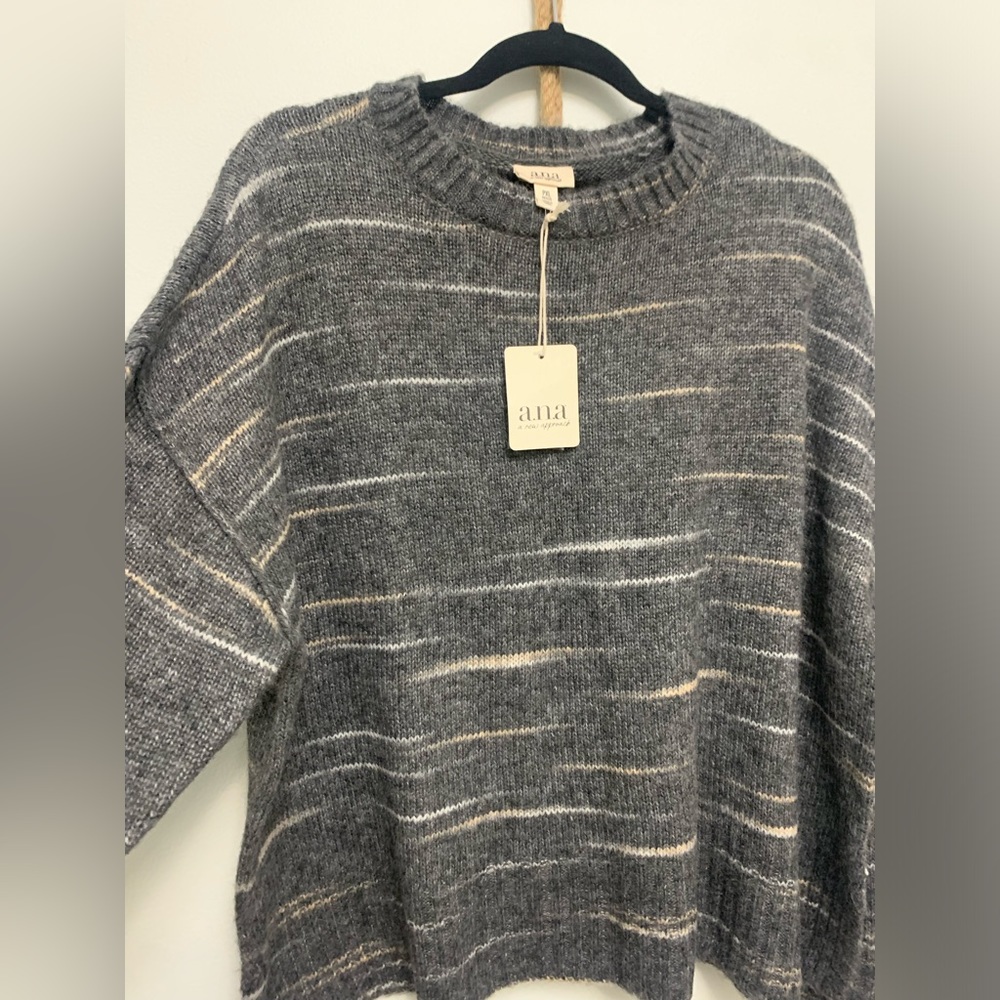 Ana petite multi grey sweater